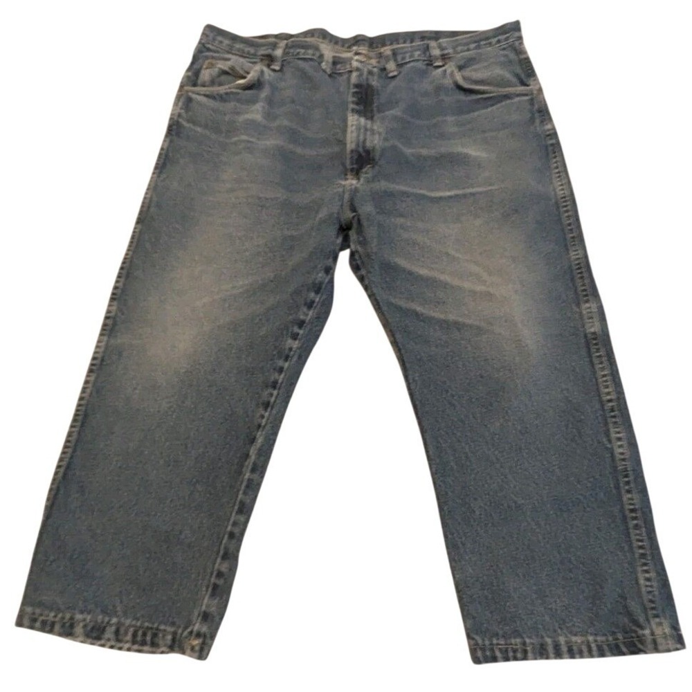 Wrangler‎ Mens Jeans 44x30 Blue Denim Straight Leg Classic Fit
